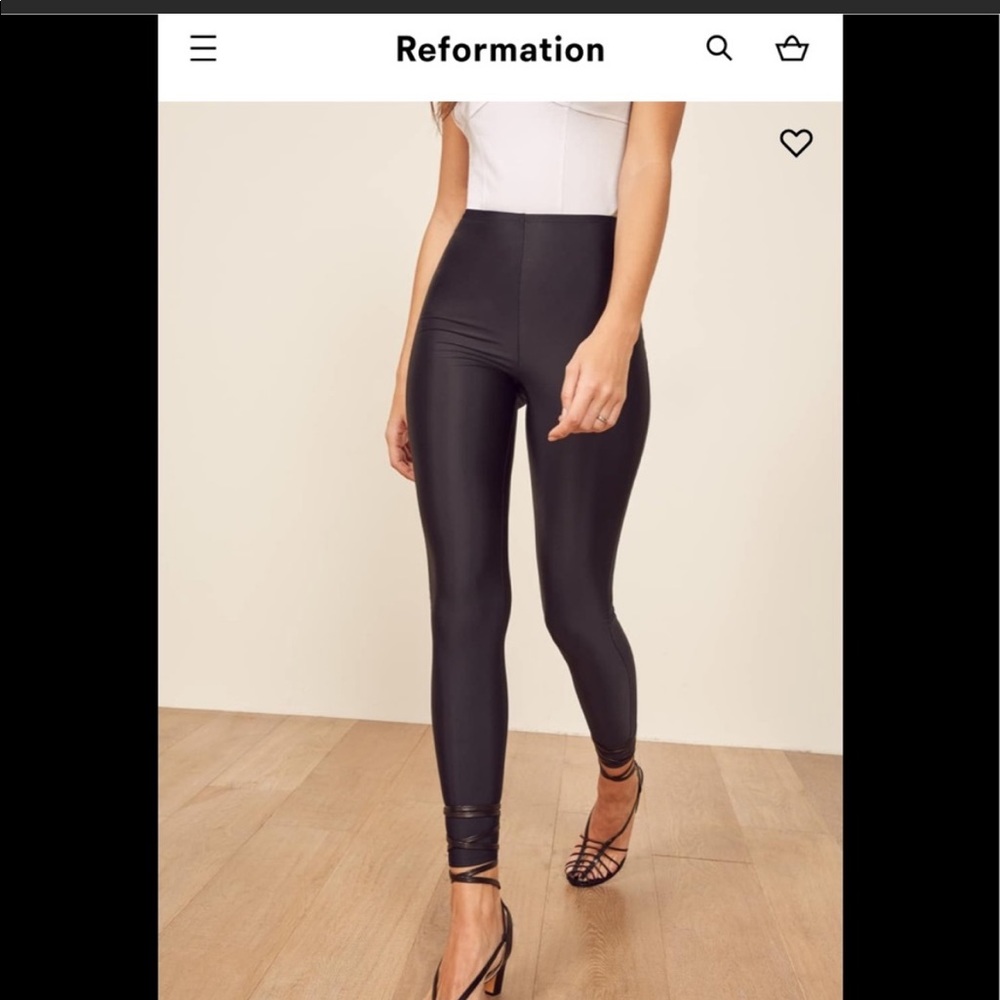 NWOT REFORMATION BLACK LEGGINGS, M, HIGH WAIST